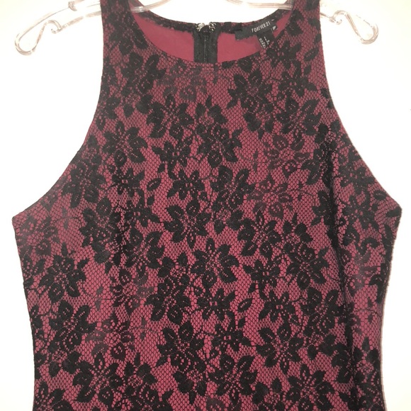 Red & Black lace Short Party Homecoming/Prom Dress - Picture 2 of 5